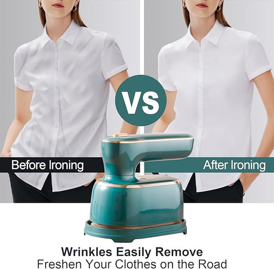 Portable Mini Steam Iron – Fast Heating Travel Iron for Clothes