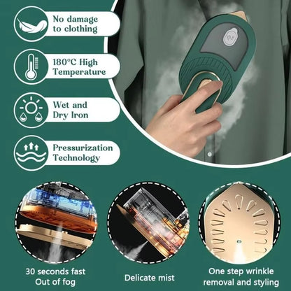 Portable Mini Steam Iron – Fast Heating Travel Iron for Clothes